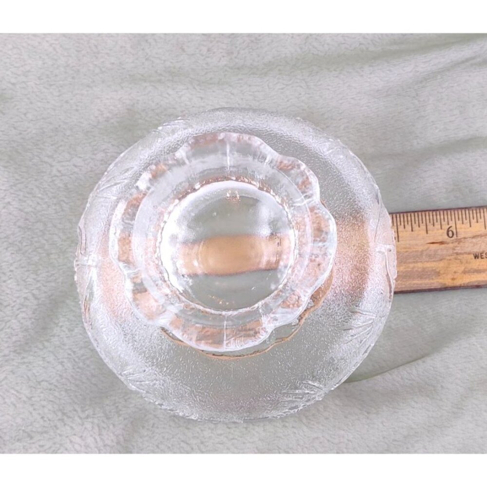 Ponderosa Pine Salad Bowl Set by Tiara 80s/90s 3 Piece Set Clear Glass Pinecones - Picture 16 of 16